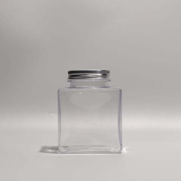 Buy cheap Square Plastic PET Bottle Juice Bottles Disposable Boba Tea Bottle With Reusable Aluminum Lid from wholesalers