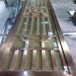 Top quality laser cutting room divider screen antique bronze color brushed