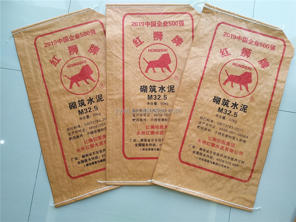 Empty Gusseted Polypropylene Bags Laminated PP Woven Bag Cement