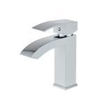 Brass Single Hole Single Handle Basin Mixer Tap In Chrome White