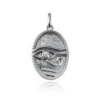 Buy cheap Exquisite Iron Meteorite 925 Sterling Silver Eye Of Horus Pendant from wholesalers