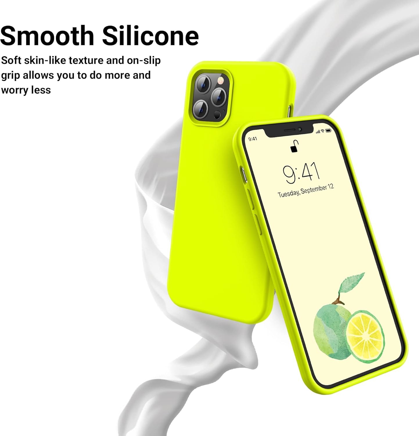 iPhone 12 Pro Max Case, Military-Grade Protection, Shockproof Silicone, Anti-Fingerprint & Anti-Slip, Phone Case