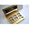 Buy cheap Matte Gold Empty Eyeshadow Palette Metalized Paper Customized With Brush from wholesalers