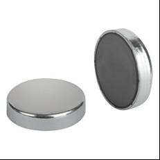 Buy cheap Nickel Coated Ferrite Shallow Pot Round Base Magnet from wholesalers