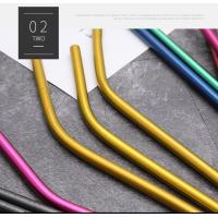Buy cheap Customized Stainless Steel Smoothie Straws , Lightweight Rose Gold Metal Straws product