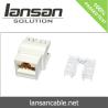 Buy cheap ABS Plastic Wire Cable Assembly 180 Degree Cat5e UTP Keystone Jack from wholesalers