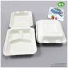 Buy cheap 8x8 Inch Three Compartments Compostable Sugarcane Fiber Disposable Lunch Box-Disposable Food Packaging Manufacturer from wholesalers