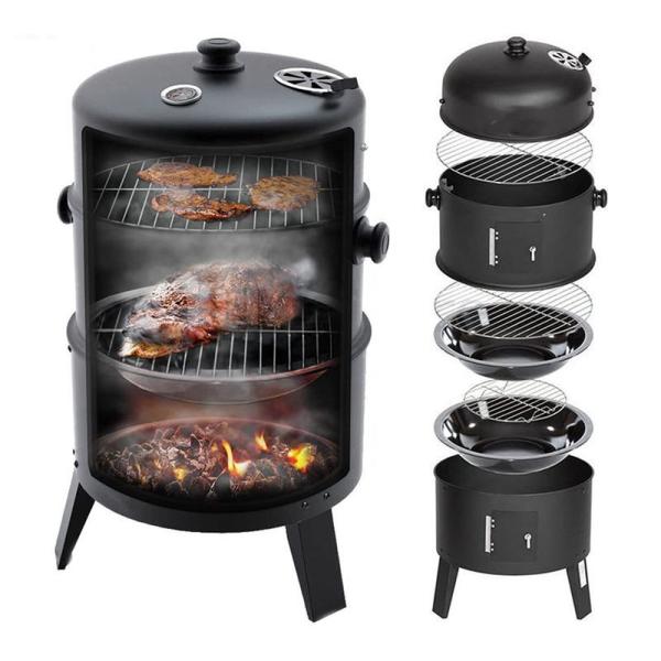Buy cheap Outdoor Barrel Charcoal BBQ Grill Suitable for 6-8 People 0.8MM Material Thickness from wholesalers