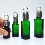 Luxury Empty 15ml 30ml Glass Face Oil Serum Bottle Packaging Cosmetic Pump