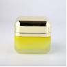 Buy cheap Yellow Matte 50g Frosted Glass Jar Personal Care Empty Container from wholesalers