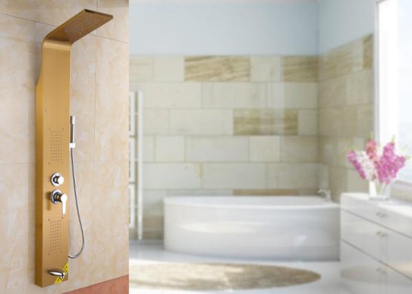 Buy cheap Gold Painting ROVATE Thermostatic Shower Panel Brushed Surface Finishing from wholesalers