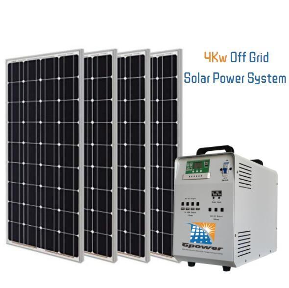 Buy cheap AC 4000W Household Solar Power System With Crystalline Panel from wholesalers