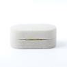 Buy cheap Luxury Jewellery Box Personalized Custom Gray Velvet Jewelry Packaging Wedding Engagement Double Ring Box from wholesalers