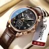 Buy cheap Leather Band Moon Phase Watch with Quartz Movement Technology from wholesalers