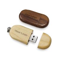Buy cheap Ovale Shape 4Gb Wooden USB flash drive With gift Packing for Wedding gifts product