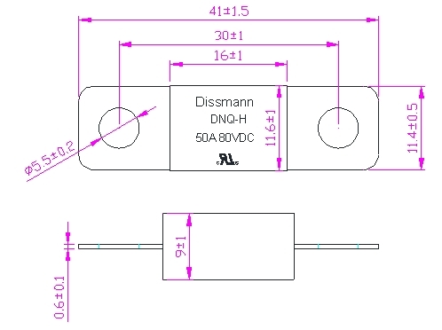 Dissmann 32V DC fuse Equal to Littlefuse MIDI Fuse Standard Circuit Protection Devices made in China