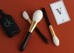 8 Pieces Essential Goat Hair Makeup Brushes Set WIth Golden Wire Drawing Ferrule