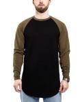 Men′s Baseball Long Sleeved T-Shirt Oversize Fashion Basic Sleeve Raglan Men′s
