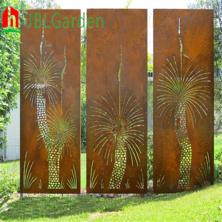 2mm Thick Laser Cut Metal Privacy Panels Freestanding Portable