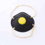 Black Color Soft Valve Dust Mask , Dust Face Mask Respiratory Protection