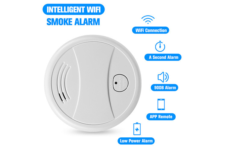 EN14604 Smoke Alarm Detector , 433mhz Smart Fire Alarm Smoke Detector