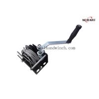 Buy cheap Steel A3 1500 lb Worm Drive Hand Winch Black Spraying Worm For Warehouses product