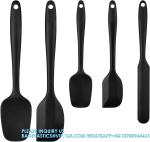 Silicone Rubber Spatula Set For Kitchen Baking, Cooking, And Mixing High Heat