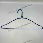 16-Inch Painted Blue Color Laundry Wire Hanger, 14.5 Gauge For Laundry Shops