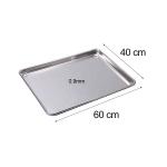 400x600 Mm Metal Sheet Pan Wire-In-The-Rim Tray 0.9mm Thickness Oven Baking Pan