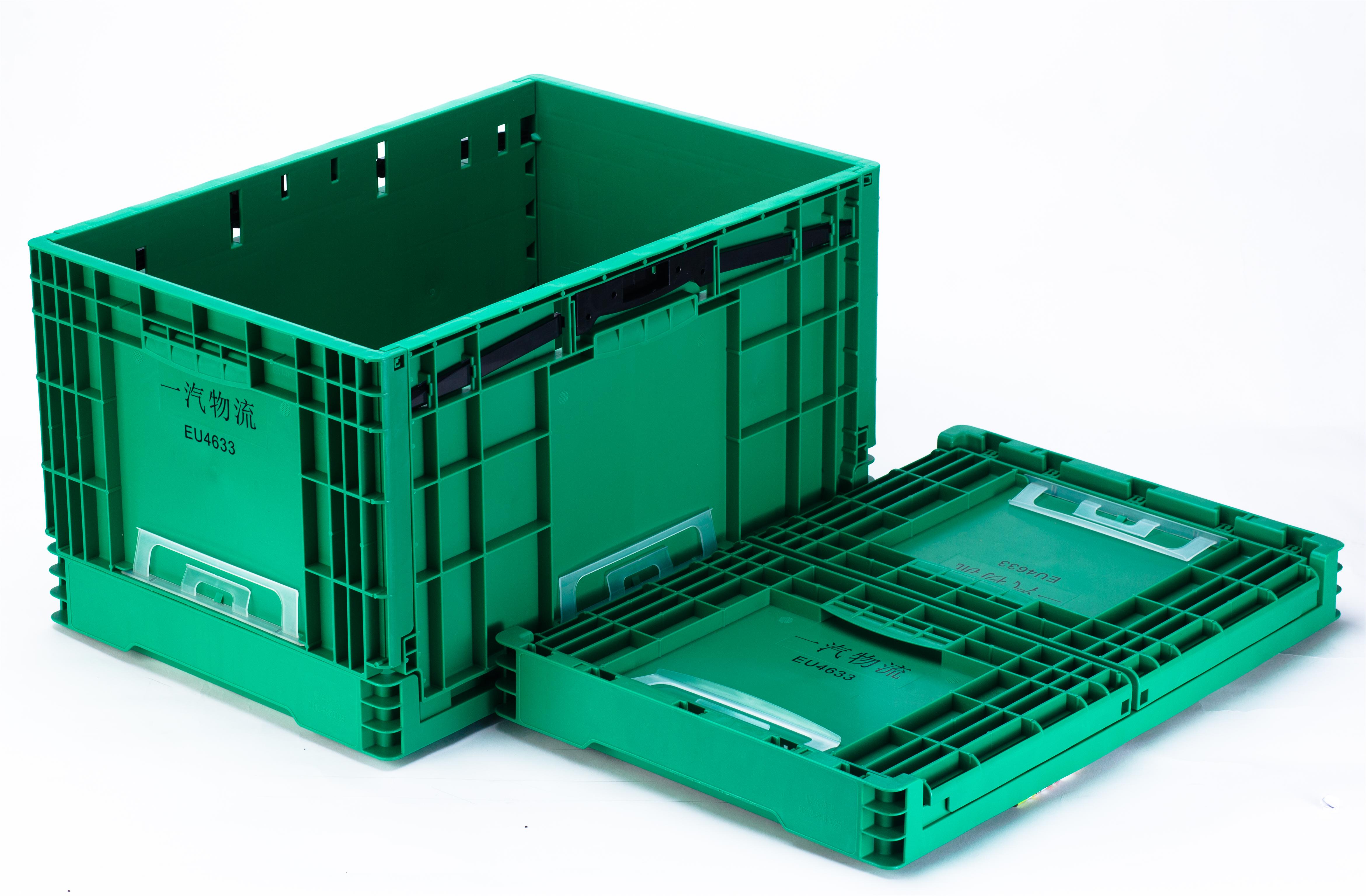 Solid Box Style Foldable Plastic EU Crate for Turnover and Convenient Transport