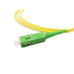 Rugged Yellow Fiber Optic Patch Cord SC / APC - SC / APC For Telecommunication
