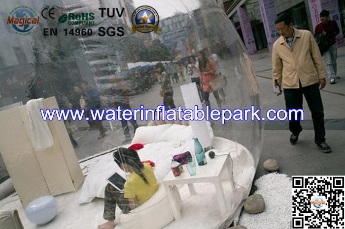 Outdoor Transparent Inflatable Bubble Tent For Party , Clear Igloo Tent
