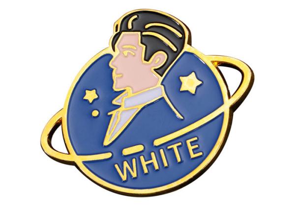 Buy cheap Zinc-alloy lacquered metal brooch pin badges cartoon university logo words OEM from wholesalers