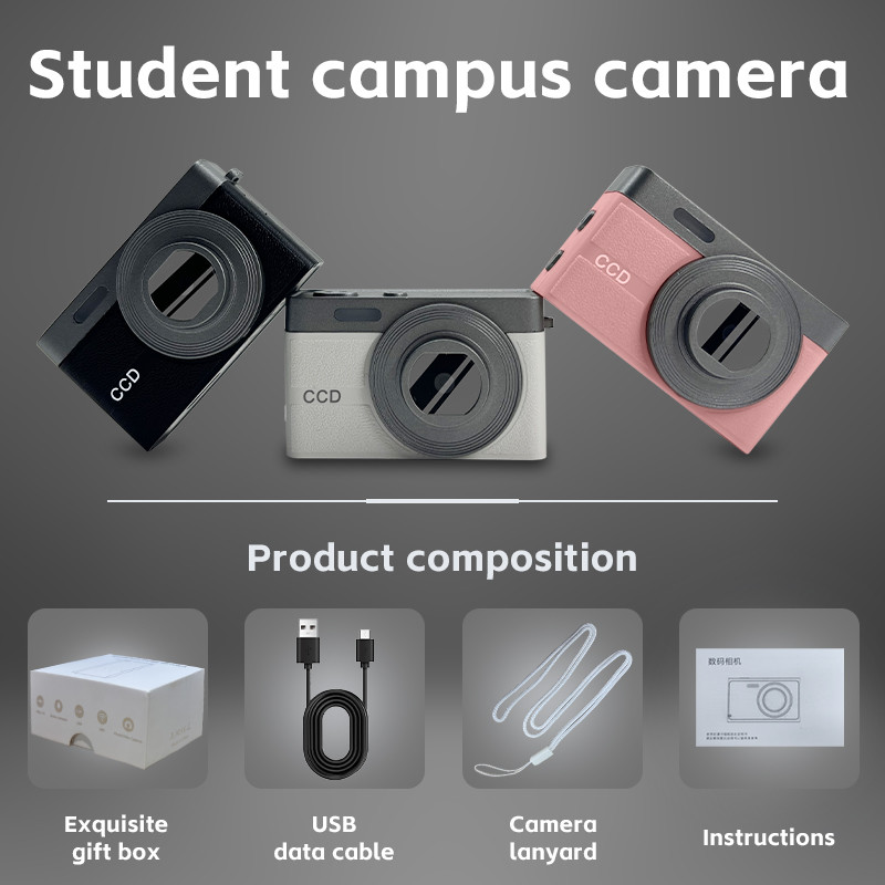X2 HD Digital Camera 2MP 720P Photography Camera Video Camcorder Rechargeable Cameras for Kid Students Campus Selfie Camera