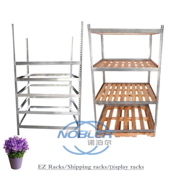 Quality Metal Boltless Rivet Storage Flower Display Rack EZ Racks 1310mm for sale