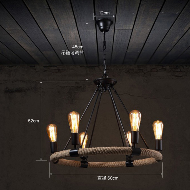 Loft Rattan pendant light For Kitchen Bedroom Dining room Lighting Fixtures (WH-VP-12)