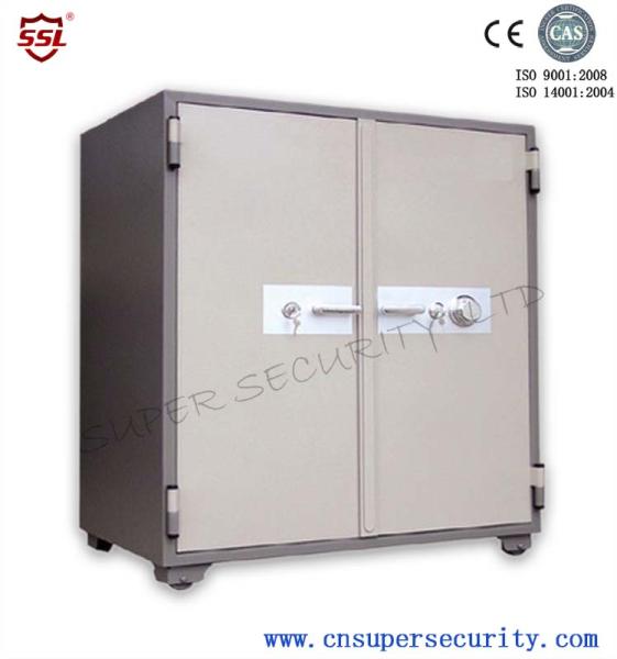 540L Locking Points Double Door Fire Resistant Safe Box with 8 Steel Live action