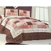 Buy cheap Burgundy Color Home Bed Quilts Modern Technics With Matched Printed 240x260cm product