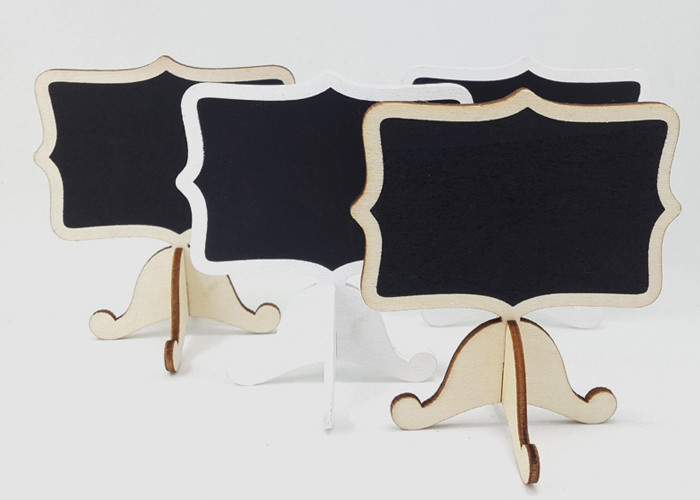 Small Wooden Crafts Gift Blackboard Seat Card For Home / Wedding Decoration
