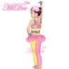 Buy cheap Kids Dance Clothes Polka Dots Tutu Pants Sequin Dance Dress With Zebra Leotard Under from wholesalers