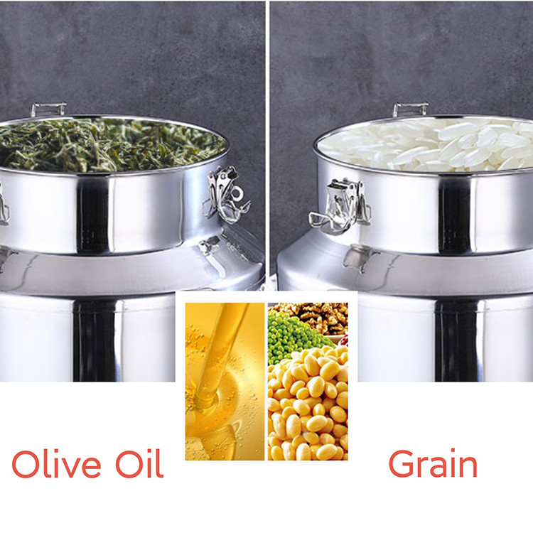 Thickness 0.6mm Silicone Seal 1 Gallon Stainless Steel Milk Can 201