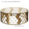 Buy cheap European style creative stainless steel coffee table modern tempered glass table from wholesalers