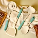 Wholesale Price Silicone Kitchen Utensils Spoons Shovels Two Color Non Stick