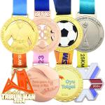 Custom Soft Enamel Gold Silver Marathon Medal Swimming Sports Metal Medals