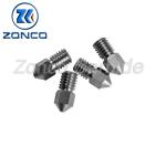 Hole Size 0.4 0.6 0.8mm Tungsten Carbide 3d Printer Nozzle With M6 M8 Thread