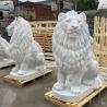 Buy cheap Marble Garden Lion Statue Stone Carvings Large Life Size Animals Sculpture Entrance Decoration Modern Outdoor from wholesalers
