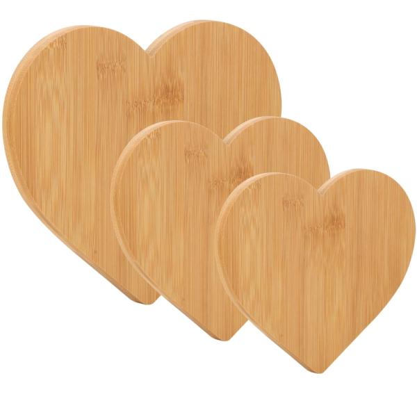 Buy cheap Sustainable Heart Shaped Bamboo Cutting Boards 3 Pcs for Professional Kitchens from wholesalers
