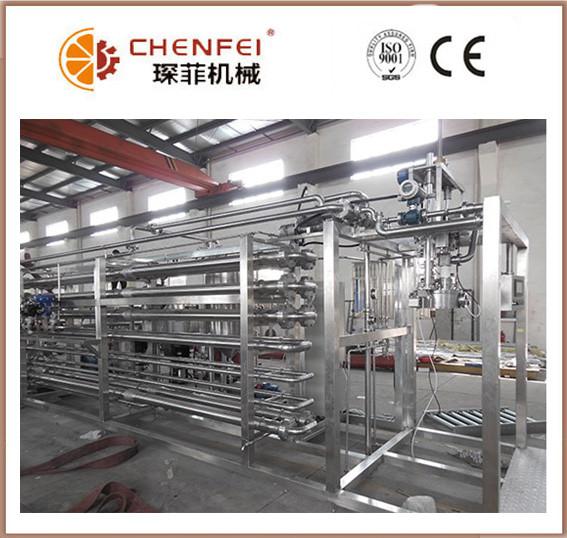 6T / Day Juice Paste Jam Tube In Tube Sterilizer Machine 304 Stainless Steel
