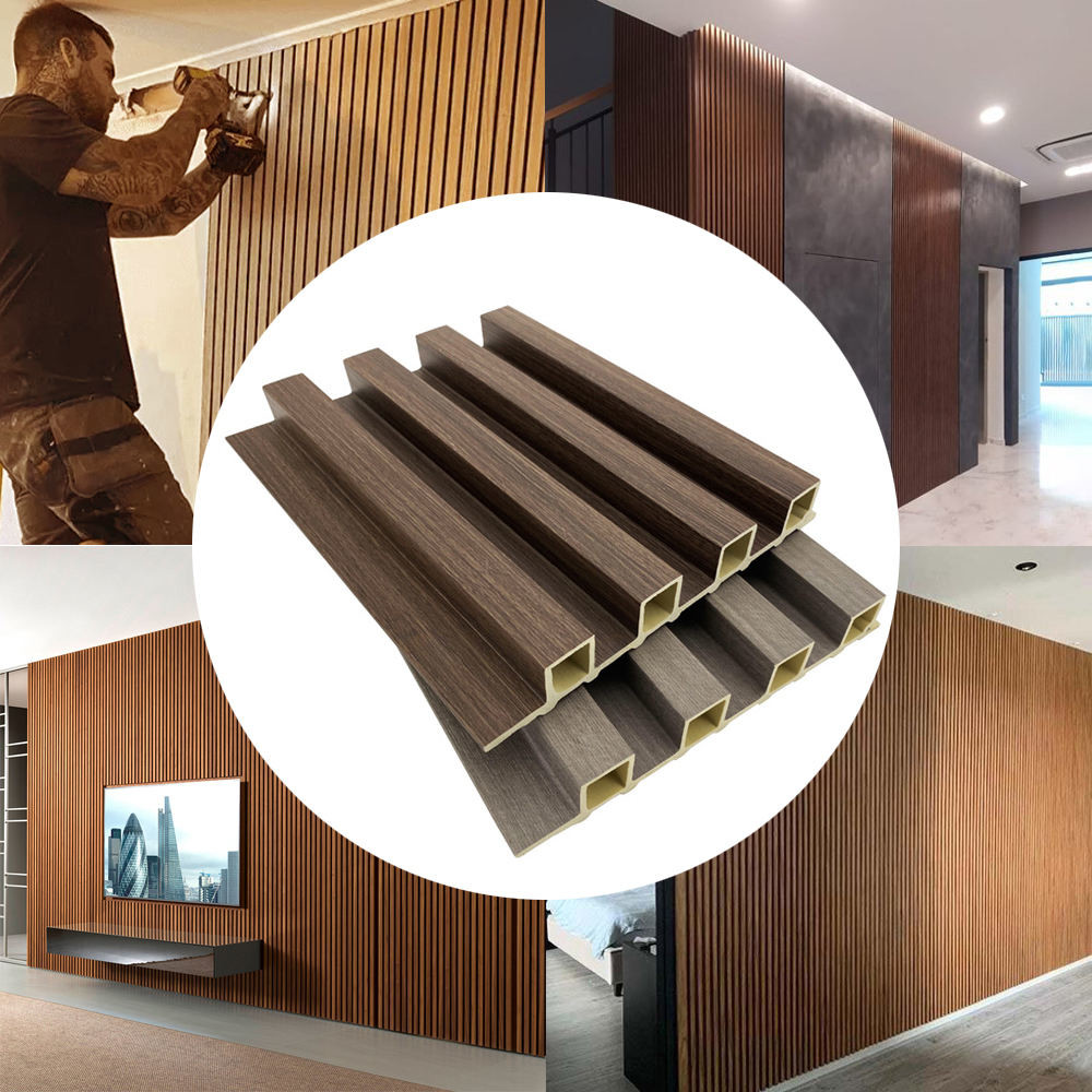 Uv Resistant Wpc Facade Cladding Wpc Slatted Cladding For Outdoor