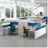 Buy cheap 2 4 6 Person Modern Cubicle Workstation Metal Frame With Wardrobe from wholesalers